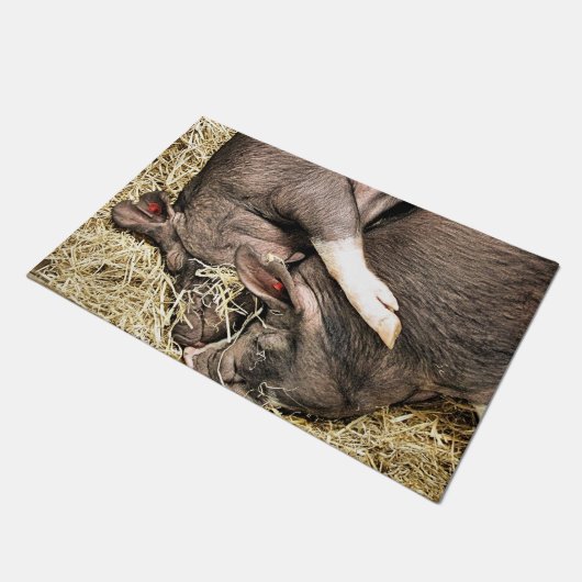 SCHLACHTSCHWEINE FUßMATTE (Schrägansicht)