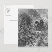 Schlachtszene, Illustration von "Orlando Furioso" Postkarte (Vorne/Hinten)