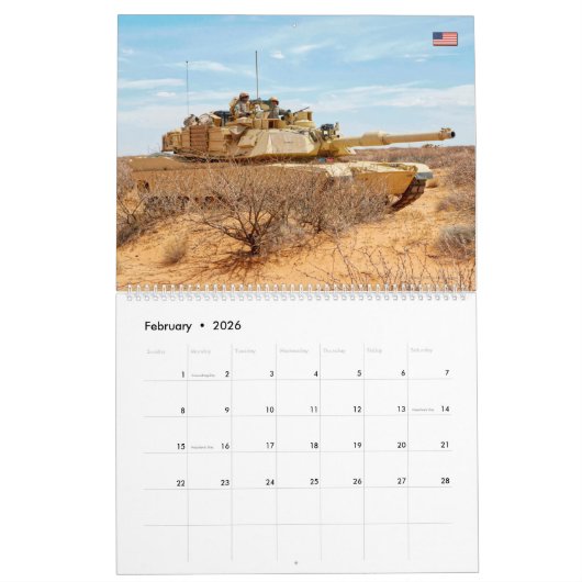 SCHLACHTTANK - Abrams M1 Kalender (Feb 2026)