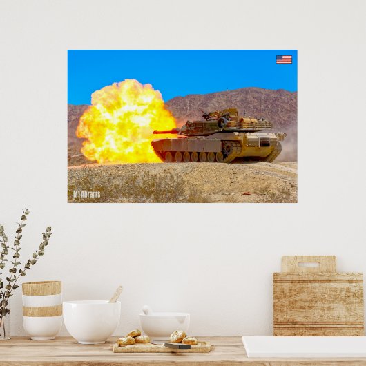 SCHLACHTTANK - Abrams M1 Poster (Küche)