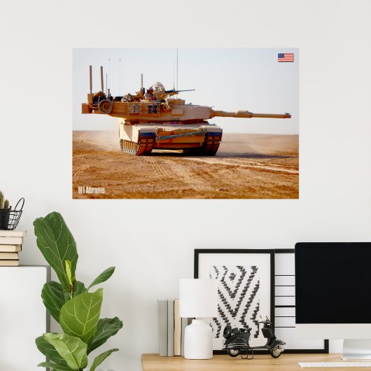 SCHLACHTTANK - Abrams M1 Poster (Heimbüro)
