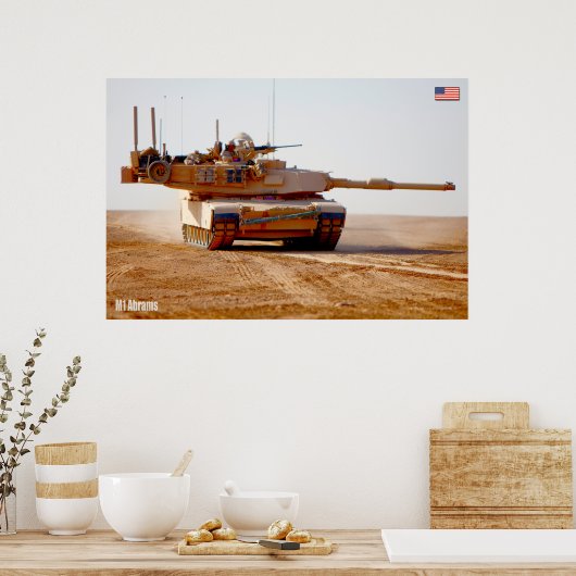 SCHLACHTTANK - Abrams M1 Poster (Küche)