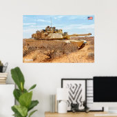 SCHLACHTTANK - Abrams M1 Poster (Heimbüro)