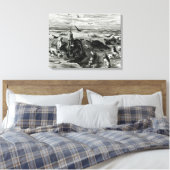 Schlachtung von Büffeln an den Ebenen Leinwanddruck (Insitu (Schlafzimmer))