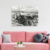 Schlachtung von Büffeln an den Ebenen Leinwanddruck (Insitu (Wohnzimmer))