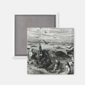 Schlachtung von Büffeln an den Ebenen Magnet (Vorderseite/Rückseite)