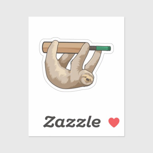 Schlacke am Cricket mit Cricket-Schläger Aufkleber (Blatt)