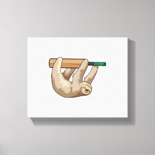 Schlacke am Cricket mit Cricket-Schläger Leinwanddruck (Vorderseite)