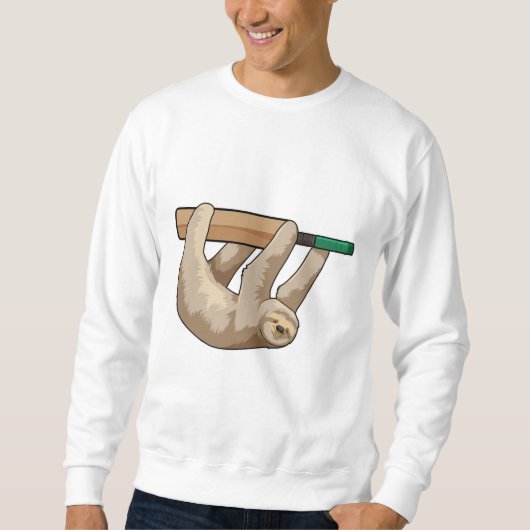 Schlacke am Cricket mit Cricket-Schläger Sweatshirt (Vorderseite)