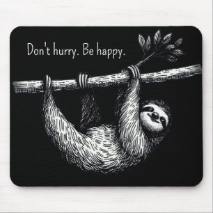 Schlacke auf Baumzweig mit Zitat Mousepad