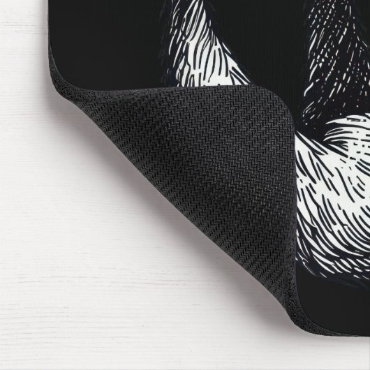 Schlacke auf Baumzweig mit Zitat Mousepad (Ecke)