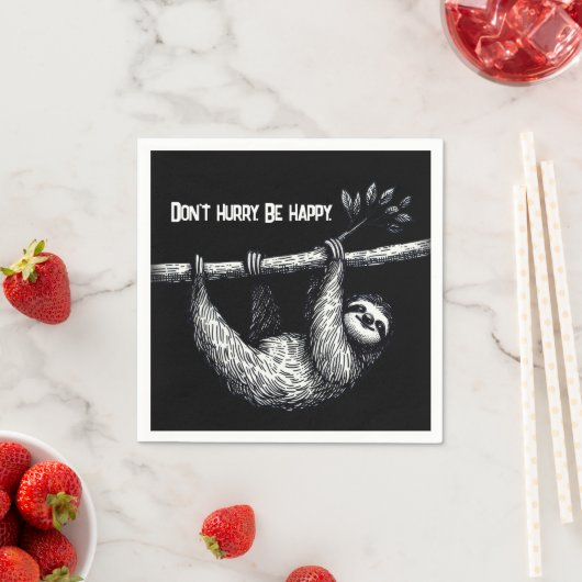 Schlacke auf Baumzweig mit Zitat Serviette (Beispiel)