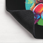 Schlacke in Boxhandschuhen Regenbogenuntergrund Mousepad (Ecke)