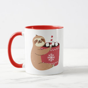 Schlacke mit heißer Kakao-Tasse zu Weihnachten Tasse