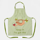 Schlacke mit wine All-over Print Schürze, Mittel Schürze (Vorderseite)