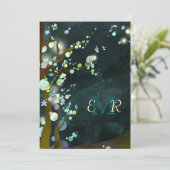 Schlackenbäume bei Elfenwaldhochzeiten Einladung (Stehend Vorderseite)