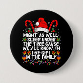 Schlaf auch unter dem Baumweihnachtsgeschenk Button (Vorderseite)