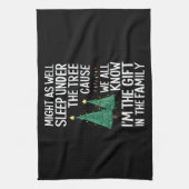 Schlaf auch unter dem Baumweihnachtsgeschenk Geschirrtuch (Vertikal)