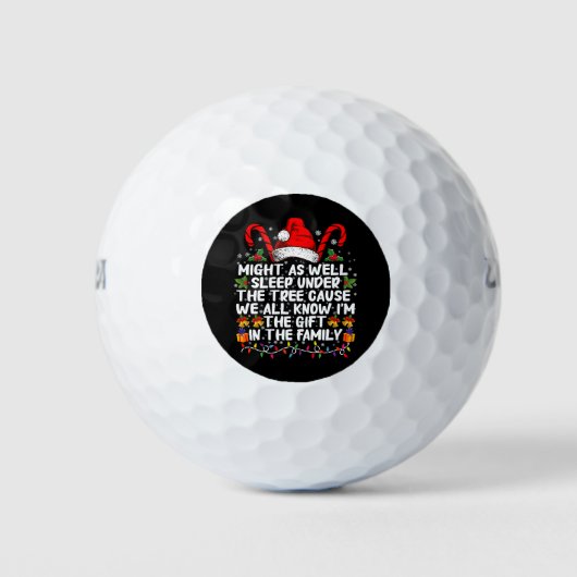Schlaf auch unter dem Baumweihnachtsgeschenk Golfball (Vorderseite)