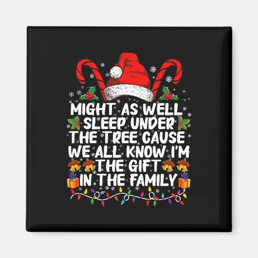 Schlaf auch unter dem Baumweihnachtsgeschenk Magnet (Vorne)