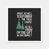 Schlaf auch unter dem Baumweihnachtsgeschenk Serviette (Vorderseite)