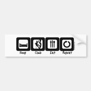 Schlaf-Aufstieg essen Wiederholung Autoaufkleber