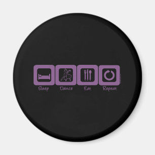 Schlaf-Ballsaal essen Wiederholung Magnet