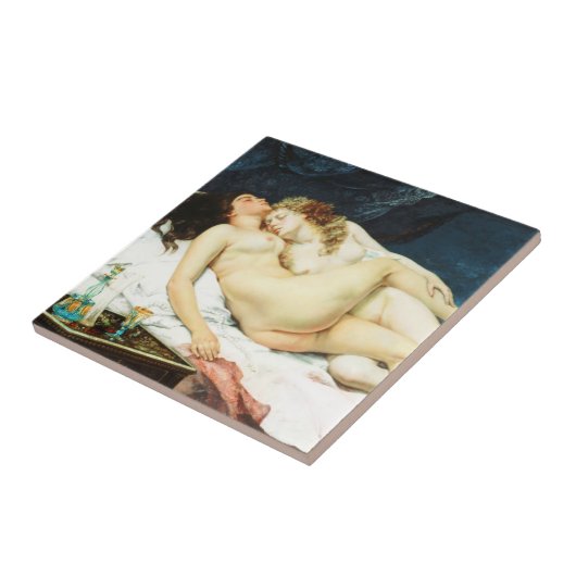 Schlaf bei Gustave Courbet Fliese (Seite)