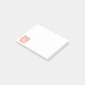 Schlaf beraubt aber noch lebendig in den post-it klebezettel (angewinkelt)