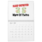 Schlaf beraubte Mamma der ZWILLINGE Kalender (Mär 2027)