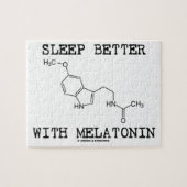 Schlaf besser mit Melatonin (chemisches Molekül) Puzzle (Horizontal)