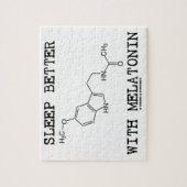 Schlaf besser mit Melatonin (chemisches Molekül) Puzzle (Vertikal)