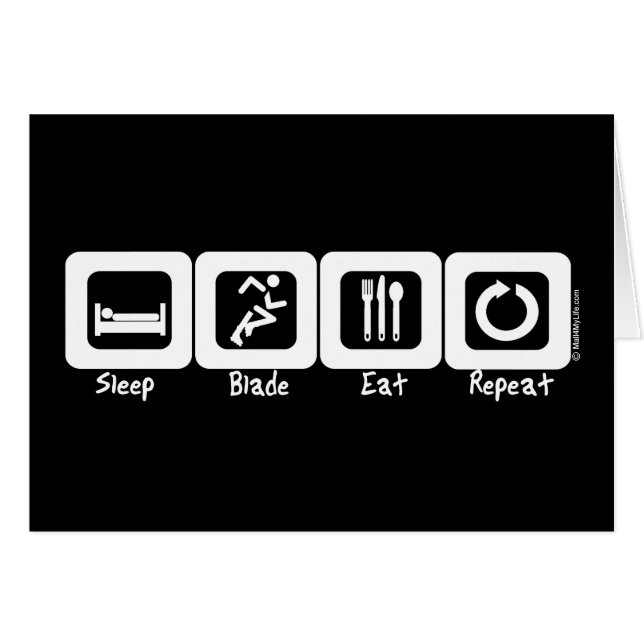 Schlaf-Blatt essen Wiederholung (Vorderseite (Horizontal))