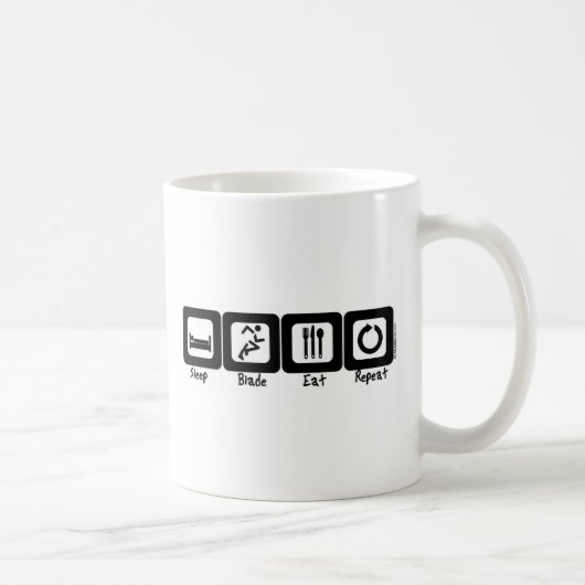 Schlaf-Blatt essen Wiederholung Kaffeetasse (Rechts)