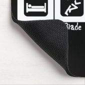 Schlaf-Blatt essen Wiederholung Mousepad (Ecke)