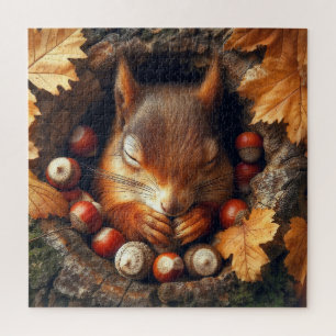 Schlaf-Eichhörnchen-Puzzle Puzzle