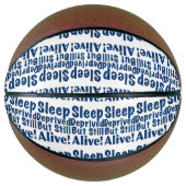 Schlaf entzogen, aber noch lebend in dunkelblau basketball (Vorderseite)