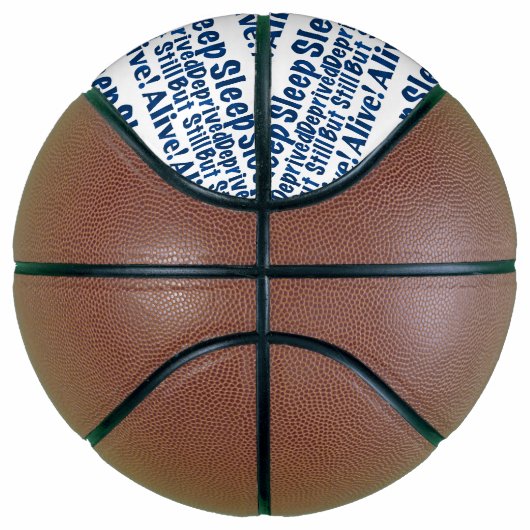 Schlaf entzogen, aber noch lebend in dunkelblau basketball (Rechts)