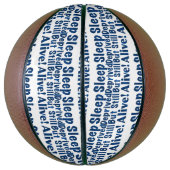 Schlaf entzogen, aber noch lebend in dunkelblau basketball (Vertikal)