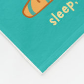 Schlaf-, Ess- und Wiederholungs-Blanket-Design Fleecedecke (Ecke)