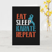Schlaf essen Karate wiederholen Karte (Gelbe Blume)