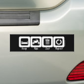 Schlaf-Fahrt essen Wiederholung Autoaufkleber (Auf Auto)