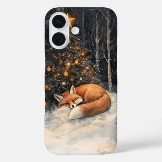 Schlaf Fox Whimsical Rustikale Weihnachten Case-Mate iPhone Hülle (Rückseite)