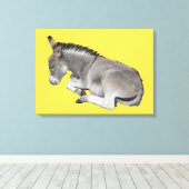 Schlaf für kleine Esel Leinwanddruck (Insitu (Holzboden))