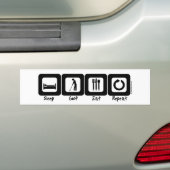 Schlaf-Golf essen Wiederholung Autoaufkleber (Auf Auto)