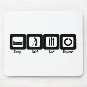 Schlaf-Golf essen Wiederholung Mousepad