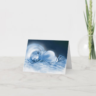 Schlaf im himmlischen Frieden Feiertagskarte