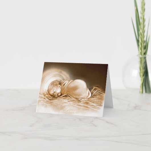 Schlaf im himmlischen Frieden Feiertagskarte (Vorderseite)