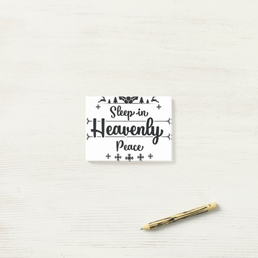 Schlaf im Himmlischen Frieden Post-it Klebezettel (Auf Schreibtisch)