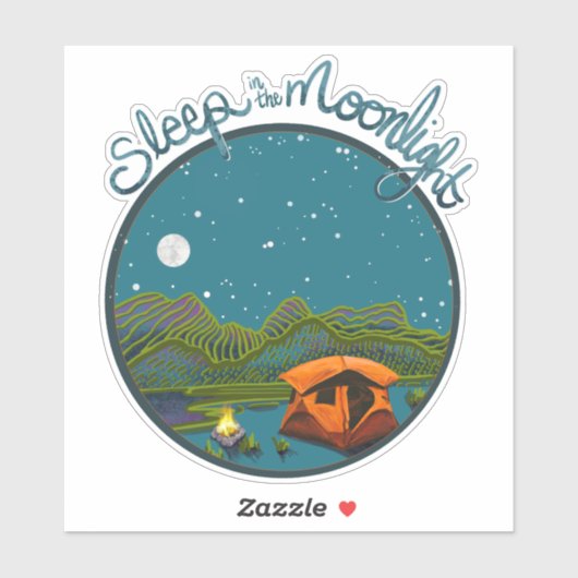 Schlaf im Mondlicht-Aufkleber Aufkleber (Blatt)
